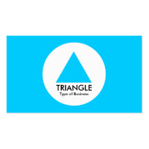 Circle - Triangle - Sky Blue Business Cards