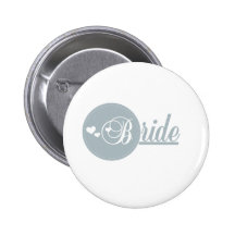 Circle with Hearts Bride Gray Pin