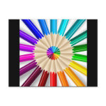Circled Colored Pencils Post Cards