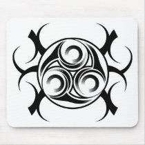 Circled Tribal Tattoo Mousepads