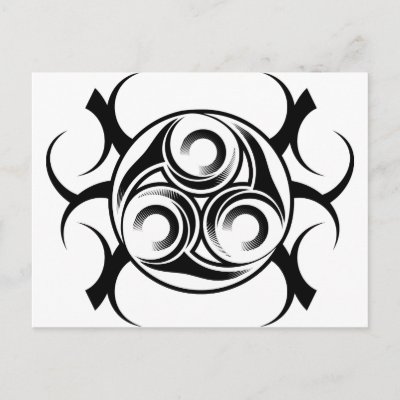 Circled Tribal Tattoo Postcards by tattooshop