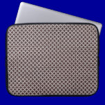 CIRCLES16 BROWN WHITE CIRCLE PATTERNS DIGITAL TEXT laptop sleeves