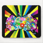 CIRCLES AND FLOWERS_6002524 MOUSE PADS
