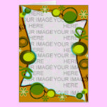 Circles and Flowers Frame - Father's Day Card cards
