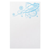 Circles and Loops Retro Aqua Stationery