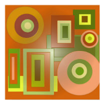 circles and squares posters by DonnaGraysonAbstract circles and squares posters