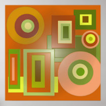 circles and squares print