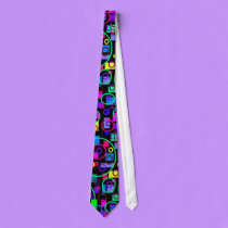 Circles and Squares Tie by elenaind Circles and Squares Tie