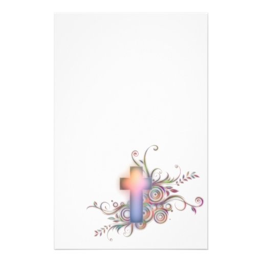 Circles and Swirls~ Cross Stationery | Zazzle