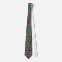 Circles Black Multicolored Tie by JKdesigns Circles Black Multicolored Tie