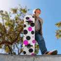 circles black n pink skate board skateboards by marcya7 circles black n pink skate board skateboards