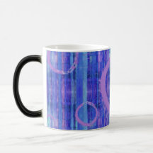 Circles Blue Abstract Modern Art Mug