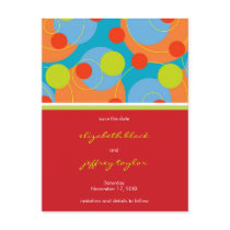 Circles + Dots Fruity Save The Date Postcard