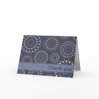 Circles & Dots Thank You card (Brown) card