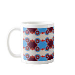 circles in blue and brown coffee mug