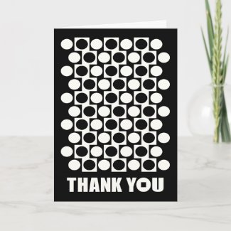 Circles In Squares Pattern Thank You Card 2 card