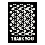 Circles In Squares Pattern Thank You Card 2