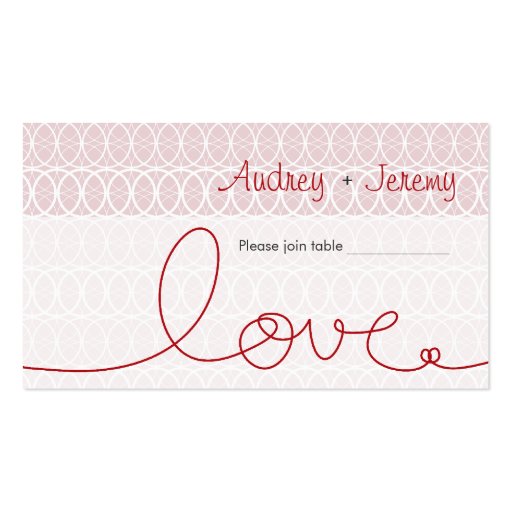 Circles + Love Lilac Custom Table / Place Card Business Cards