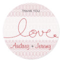 Circles + Love Lilac Custom Thank You Gift Sticker by fatfatin_blue_knot Circles + Love Lilac Custom Thank You Gift Sticker