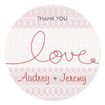 Circles + Love Lilac Custom Thank You Gift Sticker