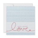 Circles + Love Sky Blue Custom Wedding Invitation by fatfatin_blue_knot Circles + Love Sky Blue Custom Wedding Invitation