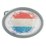 Circles; Luxembourg Flag; Belt Buckle