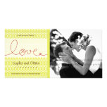 Circles Mod Love Tea Wedding Thank You Photo Card