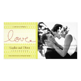 Circles Mod Love Tea Wedding Thank You Photo Card Picture Card