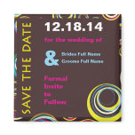 Circles n Circles Wedding Save the Date Magnet