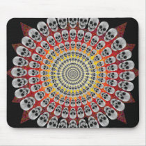 Circles of Skulls & Fire Graphics: Custom Mousepad by spiritswitchboard Circles of Skulls & Fire Graphics: Custom Mousepad