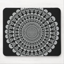 Circles of Skulls - Mousepad - Black by spiritswitchboard Circles of Skulls - Mousepad - Black