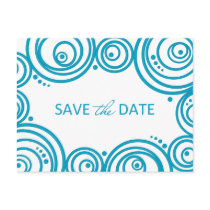 Circles Save the Date Postcard