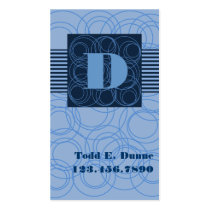 Circles & Stripes Monogram business cards