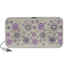 Circling purple retro speakers