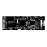 Circuit B & W 2 business card grey skinny business cards