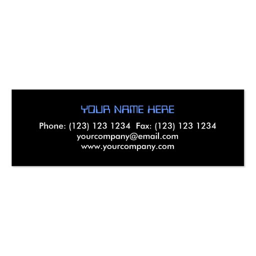 Circuit Blue 2 business card template skinny (back side)