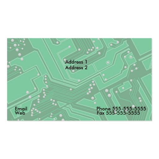 Circuit Board Business Cards (back side)