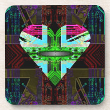 circuit board Flag, Union Jack. Drink Coasters