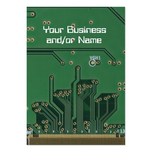 Circuit board geek business cards (front side)