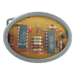 Circuit board oval belt buckles