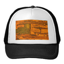Circuit Board Pattern 5 Mesh Hats