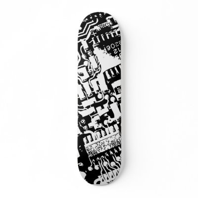 Circuit board skate boards by CHUCKLEMEDIA