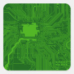 Circuit Board Square Sticker