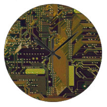 CIrcuit Board Wall Clocks