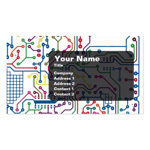 Circuit card business card templates (front side)