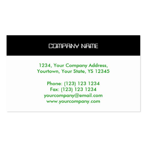 Circuit Green 2 'IT Consultant' business card (back side)