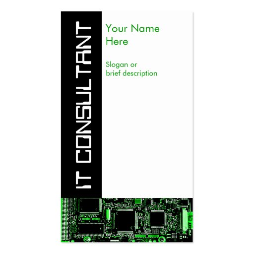 Circuit Green 2 'IT Consultant' business card (front side)