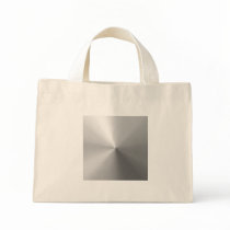 Circular Brushed Aluminum Textured Tote Bag