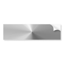 Circular Brushed Aluminum Textured Bumper Sticker