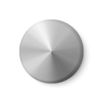 Circular Brushed Aluminum Textured Refrigerator Magnets